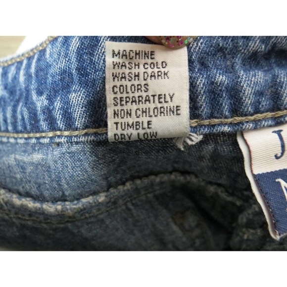 JLNY Vintage Denim Short Skirt with Blue Flower Embroidery Size 5/6 Small - Picture 8 of 8